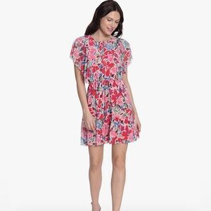 Donna Morgan Spaghetti Tie Neck & Waist /Tiered Hem Dress /Size: 10